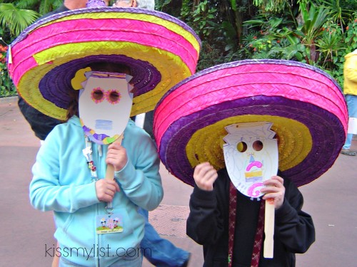 Masks the kids created at the Kidcot stations