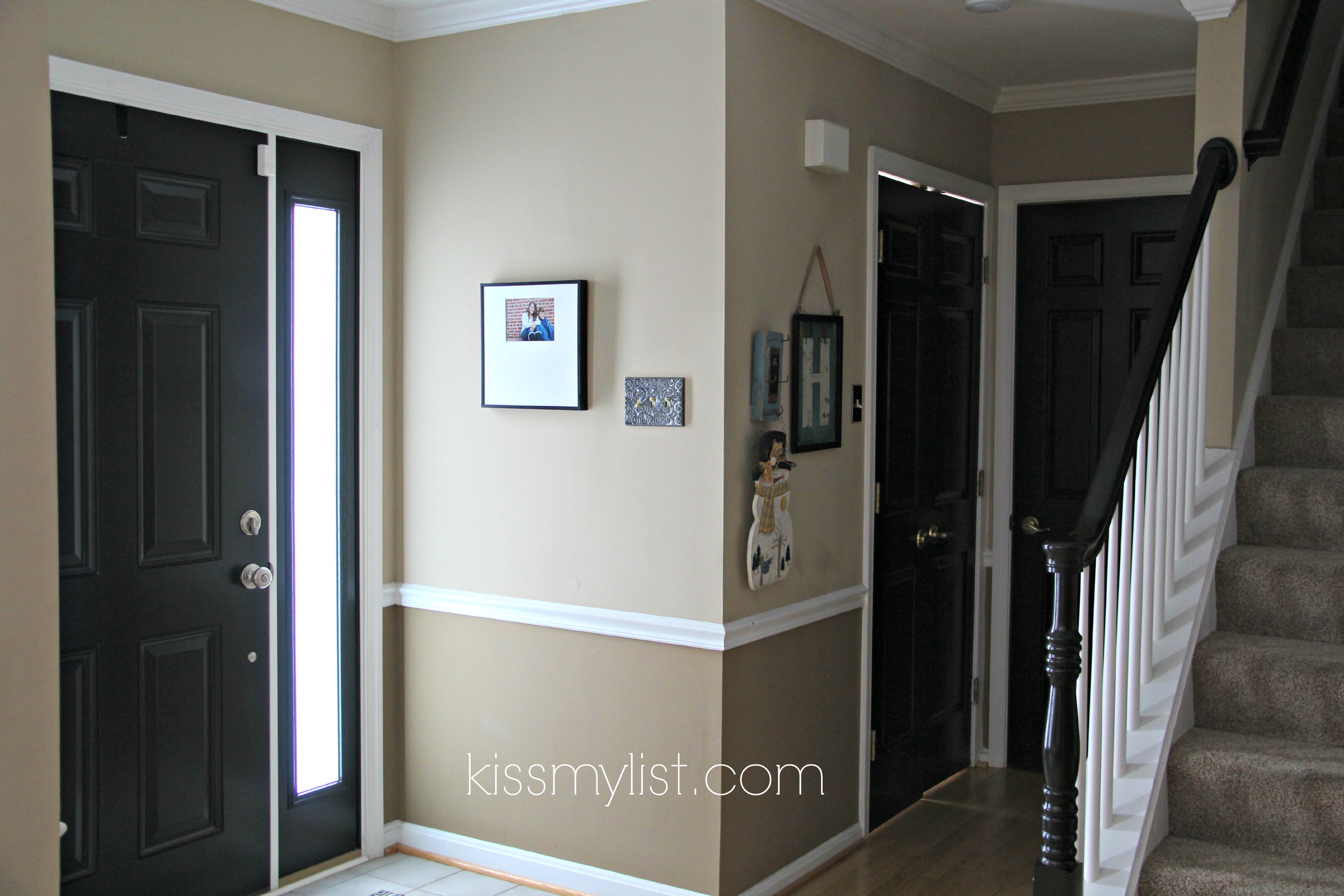 black interior double doors