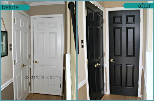 painting interior doors black