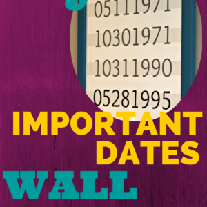 DIY Important Dates Wall Art