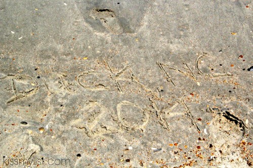 words in sand