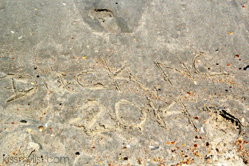 words in sand