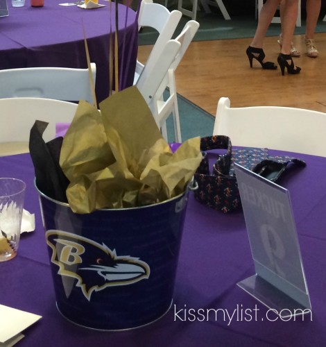 football themed bar mitzvah centerpiece