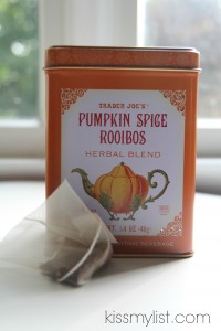 pumpkin tea from Trader Joe's