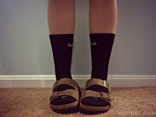 birkenstocks and nike socks