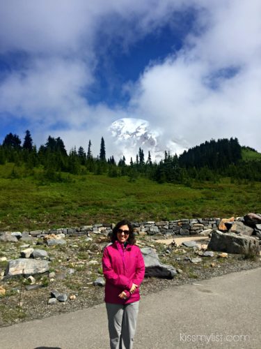 I'm wearing three jackets at the beginning of the hike.